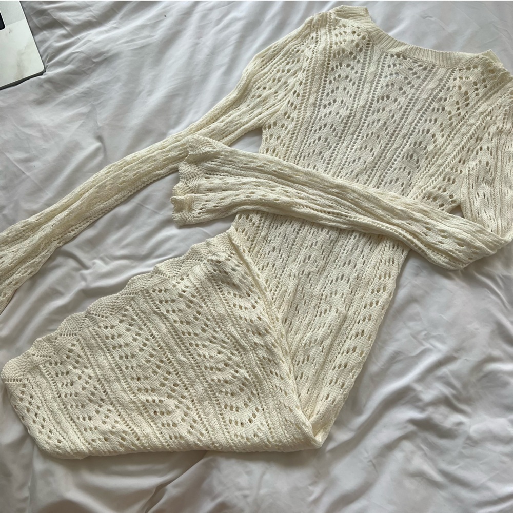 Backless crochet dress
